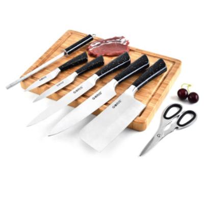 China Durable Luxury Style Excellent Quality Stainless Steel 8 Piece Basic Knives Set With Black Block for sale