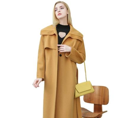 China Winter Fashion Jacket Thick Woolen Waterproof Woman's Woolen Ditch Coat Wool Women for sale