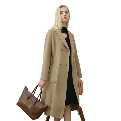 China 2022 New Design Autumn Womens Slim Fitting Ditch Coat Women Wool Waterproof Luxury 100% Coats For Ladies for sale