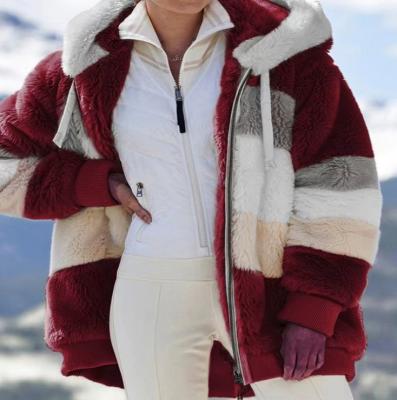 China 2021 New Arrivals Anti-Wrinkle Sherpa Winter Plus Size Women's Fluffy Coat Faux Fur Women's Jackets And Coats Warm Hoodies for sale