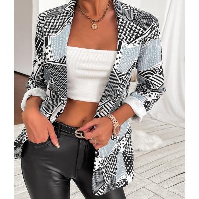 China 2021 Anti-wrinkle Women's Designer Coat Plaid Thick Women's Suit Coat autumn boutique luxury clothing for women ladies outfit for sale