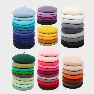 China breathable & Solid Color Waterproof Classic Wool Knitted Beret Hats for sale