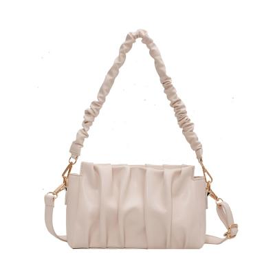 China French Fashion Brand Style Cloud Shape Elegand Women Handbags Rouched Ruffles Women Shoulder Below Bags for sale