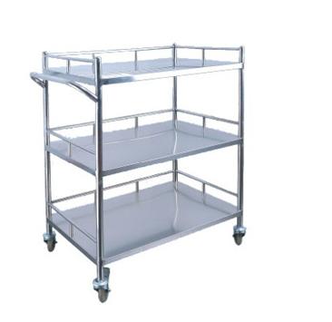 China Stainless Steel Commercial Hospital Medical Equipment Furniture Trolley Hospital Trolley Emergency Medical Trolley for sale