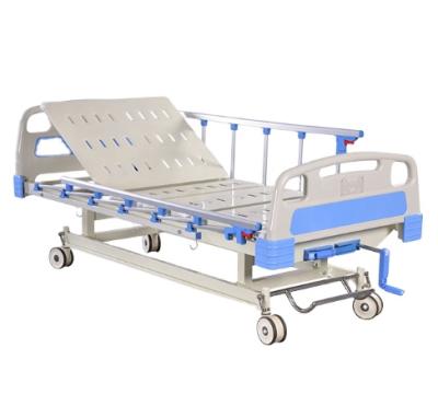 China Manual two fuction hospital furniture 2 bed 2 function hospital bed crank medical nursing bed for patients for sale