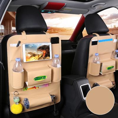 China High Quality Eco-friendly Car Back Seat Organizer Bag Hanging PU Leather Back Seat Bag for sale