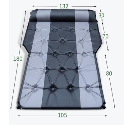 China Foldable Camping Self Inflating Mattress Sleeping Mat Air Pad With Pillow Connected Folding Mat Car Air Bed Comfortable Travel Mattress for sale