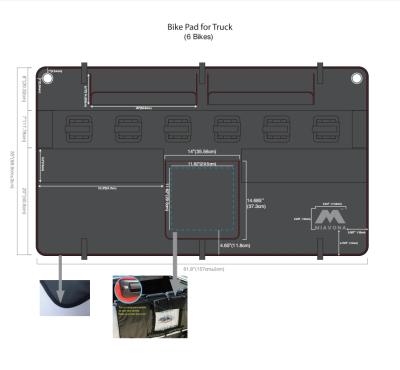 China Tailgate Bike Pads 6 Bikes Tailgate Bike Pads 6 Bikes for sale