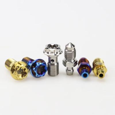 China Titanium Gr5 Banjo Bolts Titanium Alloy Banjo Brake Screws for Motorcycle for sale