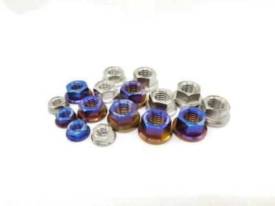 China Titanium gr7 nut Titanium palladium alloy nut for bike and motorcycle for sale