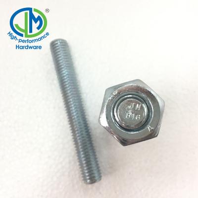 China Standard size astm a193 GR b7 alloy steel steel stud bolt& nut for sale