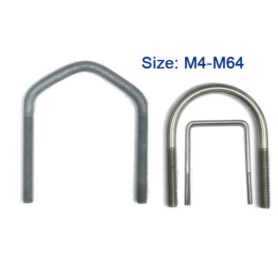 China Custom Automotive Industry Quality Large Size Stainless Steel Square Bolt V U Stainless Steel Bolt for sale