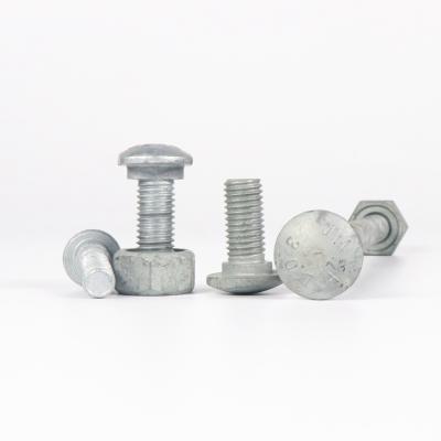 China Stainless steel guardrail bolt and nut guardrail bolt grade 4.6 HDG guardrail bolt hardwar M3~M36 for sale