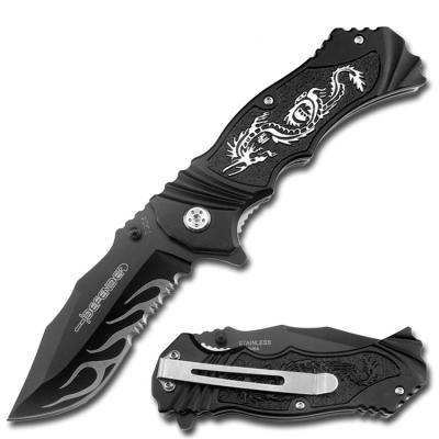 China Hot Sale Camping Knife Pocket Knife With Dragon Pattern for sale