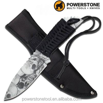 China Camping Knife Hunting Knife Stainless Steel Blade Fixed Knife With Drawing Blade for sale