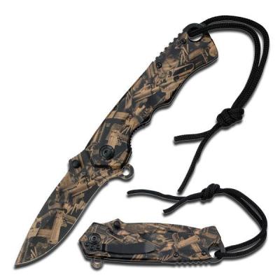 China 2019 High Quality Knife Stainless Steel Folding Knife Camping Tactical Knife With Aluminum Handle for sale