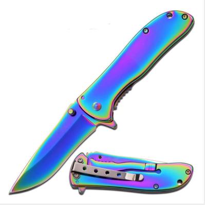 China Factory Price Slide Knife Survival Folding Knife Camping Open Tactical Knife With Titanium for sale