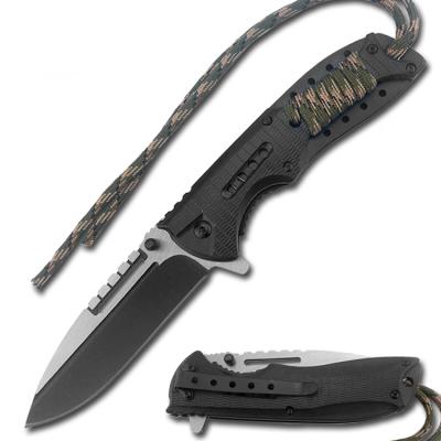 China Hot Selling Design Pocket Knife / Camping Hunting Knife With Paracord And Color Handle for sale