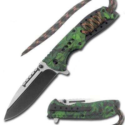 China Fantastic folding camping knife knife hunting knife with beautiful pattern handle for sale