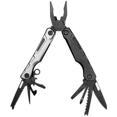 China 14-In-1 Stocked Multitool With Safety Locking Stainless Steel Pliers Pocket Knife Professional Bottle Opener Multitool Hunting Tool for sale