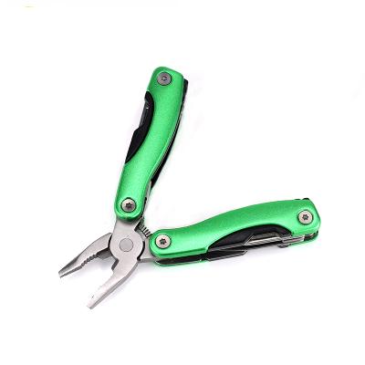 China Stocked 10 in 1 Mini Multi Tool with Pliers Screwdriver Knife Pocket Universal Tools 12 Functions for EDC Fishing Camping for sale