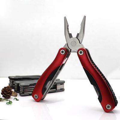 China Stored 12 in 1 Multitools Professional Stainless Steel Pliers Multifunctional Pocket Knife with Safety Lock and Nylon Bag for Outdoor for sale