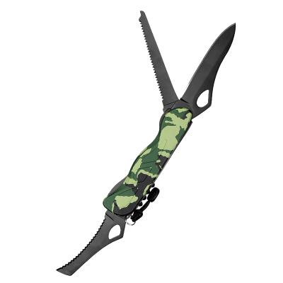 China Slide Open 2022 Good Quality Multifunctional Camouflage Tactical Pocket Knife With Clip Survival Folding Camping Knife for sale