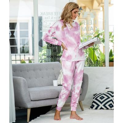 China Pigiama Donna QUICK DRY Home Casual Women's Loungewear Lounge Wear Printed Pj Sleeve Sleepwear Designer Pajamas Set OEM/ODM Long for sale