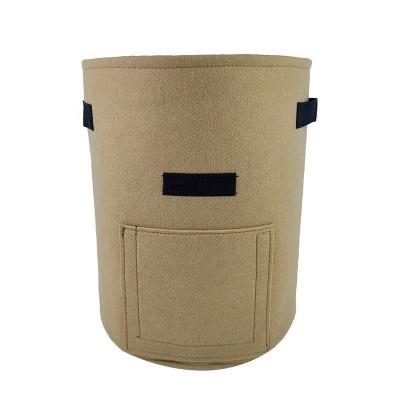 China Durable Brown Grow Bags Pots Garden Potato Beige Felt Breathable Fabric Plant Thicken Fabric Plant Pots for sale