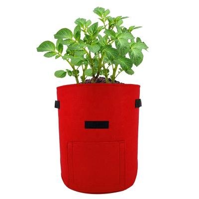 China Free Sample Durable 5gallon 7gallon 10gallon Held Potato Grow Bag Red Color Farm Nursery Planter Grow Bag for sale