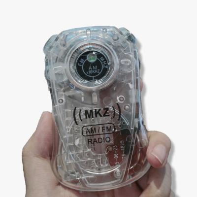 China FREE SPACE AM FM PORTABLE TRANSPARENT PORTABLE fm prison radio mini radio frequency transparent radio for sale