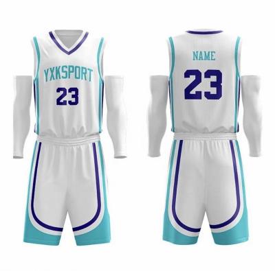 China Youth Team Blue Tribal Sublimation Reversible Top Sets Uniforms Mask Only Single Umpire Sublimated Professional Basketball Uniform for sale