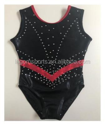 China Sleeveless breathable shinny mystic gymnastics leotard to train for competition for sale