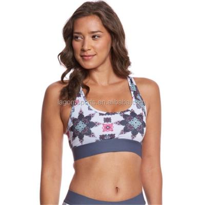 China Girls Antibacterial Hot Sublimation Printed Quick Dry Crop Top With Mesh for sale