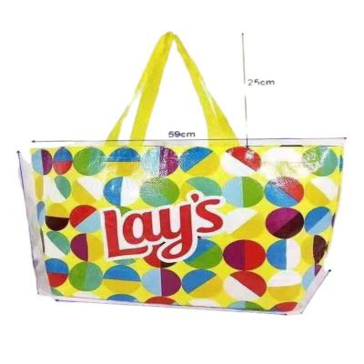 China YH-DZ003 Model YH-DZ003 PVC Material Cheap Plastic Handled Large Clear Shopping Handbag With Ready Stock for sale