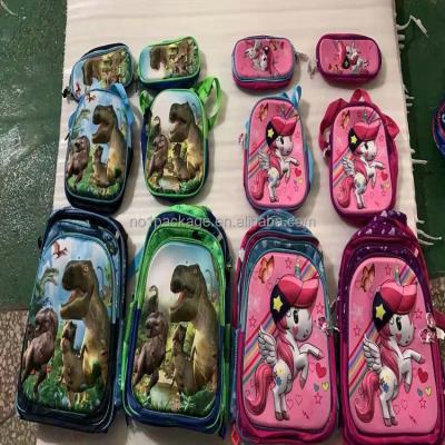 China Waterproof 7.15 Dollar YH-YJ053 Series School Bag Set Mix 6 Patterns Backpack Bag Large Size 40x30x12cm For Students School Bags for sale