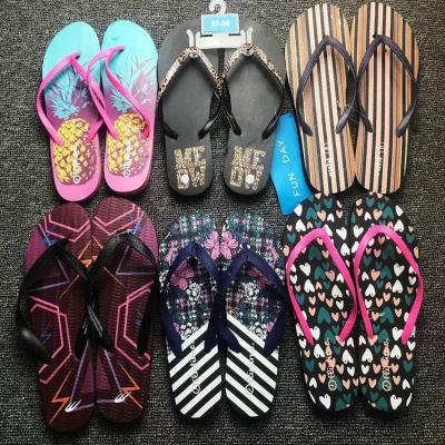 China Mix Prints Model TH080 Series Container Ready Mix Lots Of Prints 0.32 Dollars For Wholesale Flip Flops for sale