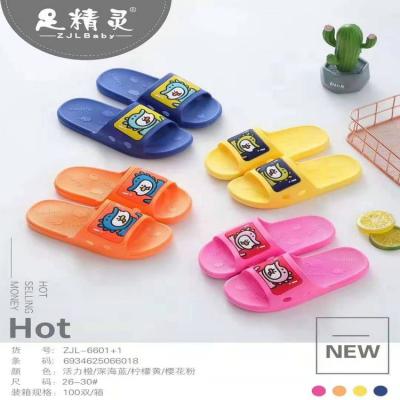 China Good quality YH-MX008 1.25 dollars kids printed pattern boys and girls mix size mix colors real photos for kids summer slippers for sale