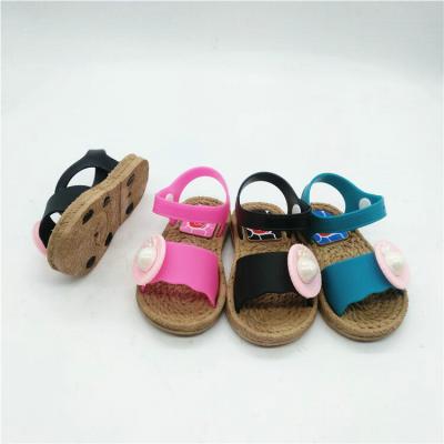 China Around 0.68 Dollars Newest Custom Beautiful Girls Kids Style YH-JJ002 Mix Size For Kids Flat Sandals for sale