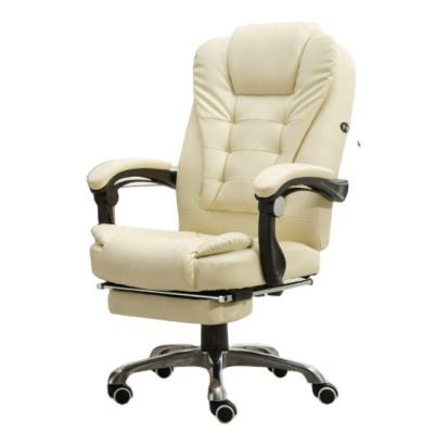 China High PU Computer Office Chair Boss Seat Lift Swivel Massage Footrest Back Office Convertible Leather Ergonomic Extended Chair for sale