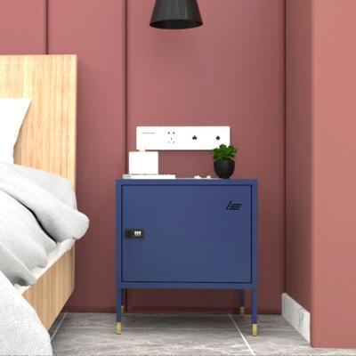 China Factory direct sale modern luxury household furniture metal bedside table a variety of color bedroom arch with combination lock for sale