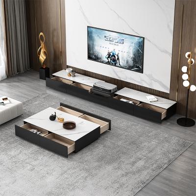 China Convertible TV Floor Stand Laser TV Display Cabinet And Coffee Table Modern Wood Furniture For Living Room for sale