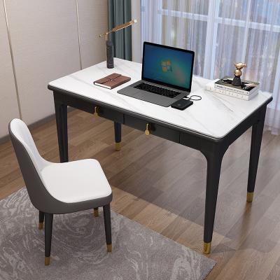 China Simple Modern Marble Top Boss Computer Desk Convertible Luxury Large Panel Table Top Desk With Drawers for sale