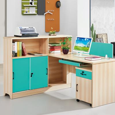 China Expandable Separation Desk Table Computer PC Furniture Office Customs Workstation Wood Desk for sale