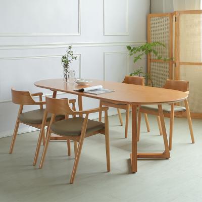 China Simple Nordic Dining Modern Dining Tables And Oval Wood Dining Table Chairs Furniture Dinner Tables Set Home for sale