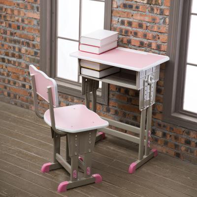 China Desk Modern Height Adjustable Student Child Studying Desk And Chair Set Kids Home Study Desk With Drawers for sale