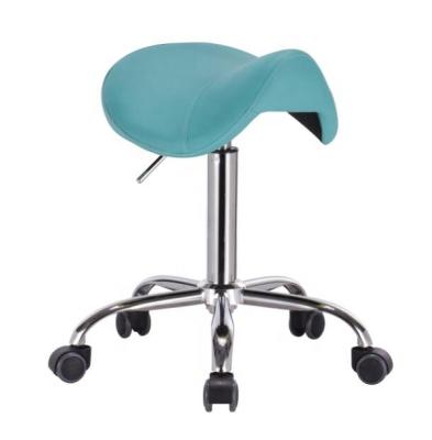 China New Modern Design Beauty Barber Shop Use Stool Stool Saddle Chair Air Pressure Lift Beauty Salon With Wheels Saddle Stool for sale