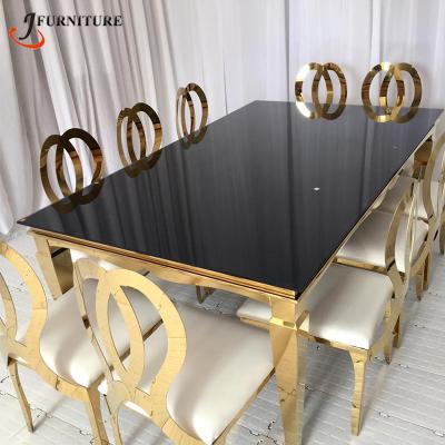 China Wedding Best Selling Round Stainless Steel Romantic Wedding Table for sale