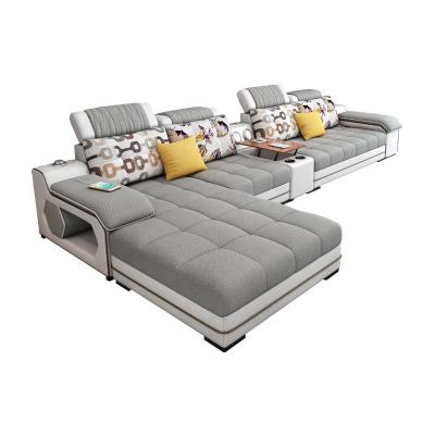 China Hot Selling Customizable And Reconfigurable Extended Sofa Combination Living Room Sofa Set 7 Seater Deep Seating Sectional Corner Sofa for sale