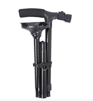 China Lightweight And Durable Aluminum Light Folding Crutch Walking Stick Outdoor Climbing Cane For Elderly for sale